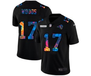 Los Angeles Rams #17 Robert Woods Multi-Color Black 2020 NFL Crucial Catch Vapor Untouchable Limited Jersey