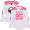 Women Buffalo Sabres #95 Justin Bailey Authentic White Pink Fashion NHL Jersey