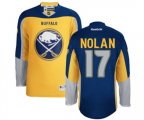 Reebok Buffalo Sabres #17 Jordan Nolan Authentic Gold New Third NHL Jersey