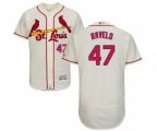 St. Louis Cardinals #47 Rangel Ravelo Cream Alternate Flex Base Authentic Collection Baseball Player Jersey