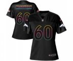 Women Denver Broncos #60 Connor McGovern Game Black Fashion Football Jerse
