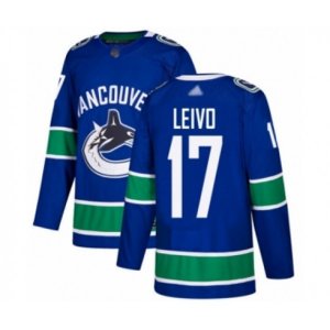 Vancouver Canucks #17 Josh Leivo Authentic Blue Home Hockey Jersey