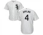 Chicago White Sox #4 Luke Appling White Home Flex Base Authentic Collection Baseball Jersey