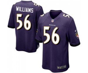 Baltimore Ravens #56 Tim Williams Game Purple Team Color Football Jersey