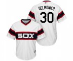 Chicago White Sox #30 Nicky Delmonico Replica White 2013 Alternate Home Cool Base Baseball Jersey