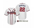 2019 Armed Forces Day Nick Markakis Atlanta Braves White Jersey