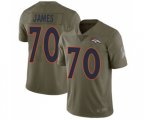 Denver Broncos #70 Ja'Wuan James Limited Olive 2017 Salute to Service Football Jersey