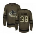 Vancouver Canucks #38 Justin Bailey Authentic Green Salute to Service Hockey Jersey