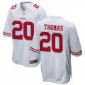 San Francisco 49ers #20 Ambry Thomas Nike White Vapor Limited Player Jersey
