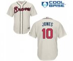 Atlanta Braves #10 Chipper Jones Replica Cream Alternate 2 Cool Base Baseball Jersey