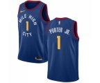 Denver Nuggets #1 Michael Porter Authentic Light Blue NBA Jersey Statement Edition