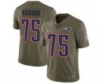 New England Patriots #75 Ted Karras Limited Olive 2017 Salute to Service Football Jersey