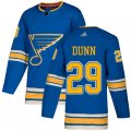 St. Louis Blues #29 Vince Dunn Blue Alternate Authentic Stitched NHL Jersey