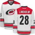 Carolina Hurricanes #28 Elias Lindholm Authentic White Away NHL Jersey