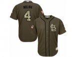 St. Louis Cardinals #4 Yadier Molina Authentic Green Salute to Service MLB Jersey
