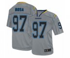 Los Angeles Chargers #97 Joey Bosa Elite Lights Out Grey Football Jersey