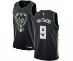 Milwaukee Bucks #9 Wesley Matthews Authentic Black Basketball Jersey - Statement Edition