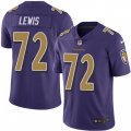 Baltimore Ravens #72 Alex Lewis Limited Purple Rush Vapor Untouchable NFL Jersey