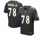 Baltimore Ravens #78 Orlando Brown Jr. Elite Black Alternate Football Jersey