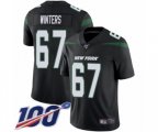 New York Jets #67 Brian Winters Black Alternate Vapor Untouchable Limited Player 100th Season Football Jersey