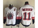 New York Rangers #11 Mark Messier White CCM Statue of Liberty Stitched NHL Jersey