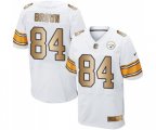 Pittsburgh Steelers #84 Antonio Brown Elite White Gold Football Jersey