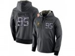 Cleveland Browns #95 Myles Garrett Stitched Black Anthracite Salute to Service Player Performance Hoodie