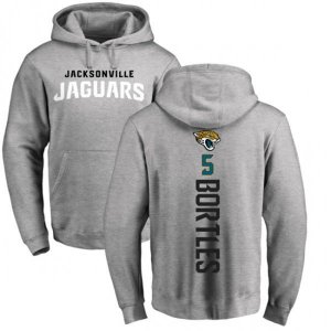 Jacksonville Jaguars #5 Blake Bortles Ash Backer Pullover Hoodie