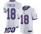 New York Giants #18 Bennie Fowler Limited White Rush Vapor Untouchable 100th Season Football Jersey