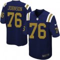 New York Jets #76 Wesley Johnson Limited Navy Blue Alternate NFL Jersey