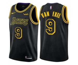 Los Angeles Lakers #9 Nick Van Exel Swingman Black City Edition NBA Jersey