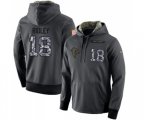 Atlanta Falcons #18 Calvin Ridley Stitched Black Anthracite Salute to Service Player Performance Hoodie