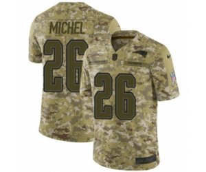 New England Patriots #26 Sony Michel Limited Camo 2018 Salute to Service NFL Jersey