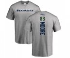Seattle Seahawks #83 David Moore Ash Backer T-Shirt