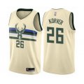 Milwaukee Bucks #26 Kyle Korver Authentic Cream Basketball Jersey - City Edition