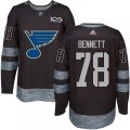 St. Louis Blues #78 Beau Bennett Authentic Black 1917-2017 100th Anniversary NHL Jersey