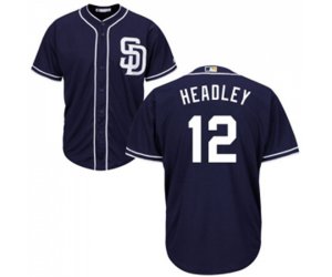 San Diego Padres #12 Chase Headley Replica Navy Blue Alternate 1 Cool Base MLB Jersey