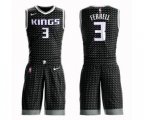 Sacramento Kings #3 Yogi Ferrell Swingman Black Basketball Suit Jersey Statement Edition