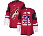 Arizona Coyotes #21 Derek Stepan Authentic Red USA Flag Fashion Hockey Jersey
