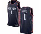 New York Knicks #1 Bobby Portis Swingman Navy Blue Basketball Jersey - 2018-19 City Edition