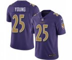 Baltimore Ravens #25 Tavon Young Limited Purple Rush Vapor Untouchable Football Jersey