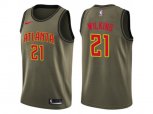 Atlanta Hawks #21 Dominique Wilkins Green Salute to Service NBA Swingman Jersey