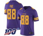 Minnesota Vikings #88 Alan Page Limited Purple Rush Vapor Untouchable 100th Season Football Jersey