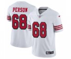 San Francisco 49ers #68 Mike Person Limited White Rush Vapor Untouchable Football Jersey