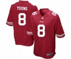 San Francisco 49ers #8 Steve Young Game Red Team Color Football Jersey
