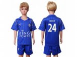 Leicester City #24 Dyer Home Kid Soccer Club Jersey