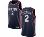 New York Knicks #2 Wayne Ellington Swingman Navy Blue Basketball Jersey - 2018-19 City Edition