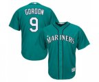Seattle Mariners #9 Dee Gordon Replica Teal Green Alternate Cool Base Baseball Jersey