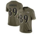 Baltimore Ravens #89 Mark Andrews 2022 Olive Salute To Service Limited Stitched Jersey