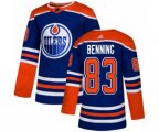 Edmonton Oilers #83 Matt Benning Premier Royal Blue Alternate NHL Jersey